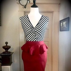 🛑TEMPORARY HOLD🛑 Pinup Striped Knot Front Sleeveless Blouse